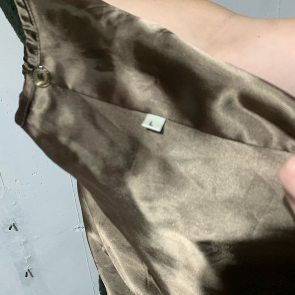 Vintage Paisley Jacket Coat Fur Trimmed Hood Removable Fur Lined Vest Large EUC - Picture 8 of 13